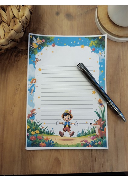 Özel Tasarım Çizgi Film Karakterleri Temalı Notepad