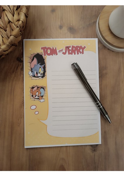 Özel Tasarım Çizgi Film Karakterleri Temalı Notepad