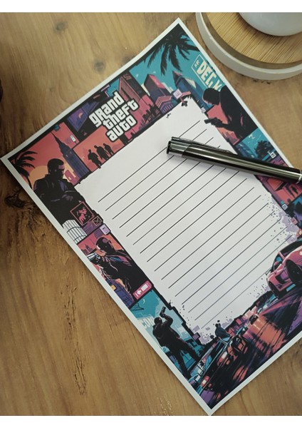 Özel Tasarım Oyun Karakterleri Temalı Notepad