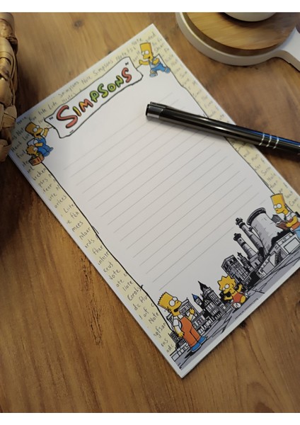 Özel Tasarım Çizgi Film Karakterleri Temalı Notepad modelleri