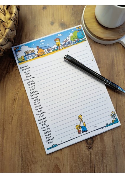 Özel Tasarım Çizgi Film Karakterleri Temalı Notepad fiyatları