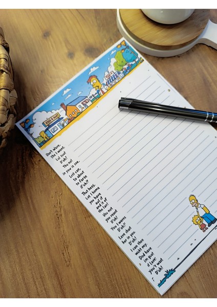 Özel Tasarım Çizgi Film Karakterleri Temalı Notepad modelleri