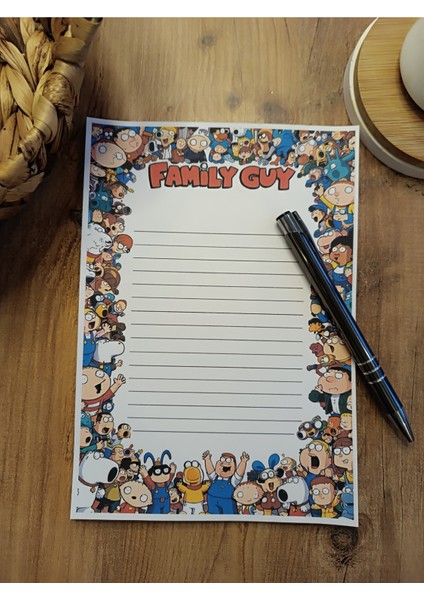 Özel Tasarım Çizgi Film Karakterleri Temalı Notepad
