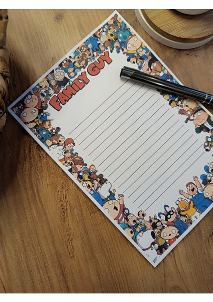 Özel Tasarım Çizgi Film Karakterleri Temalı Notepad modelleri