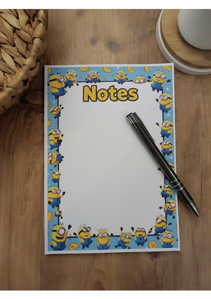 Özel Tasarım Animasyon Karakterleri Temalı Notepad