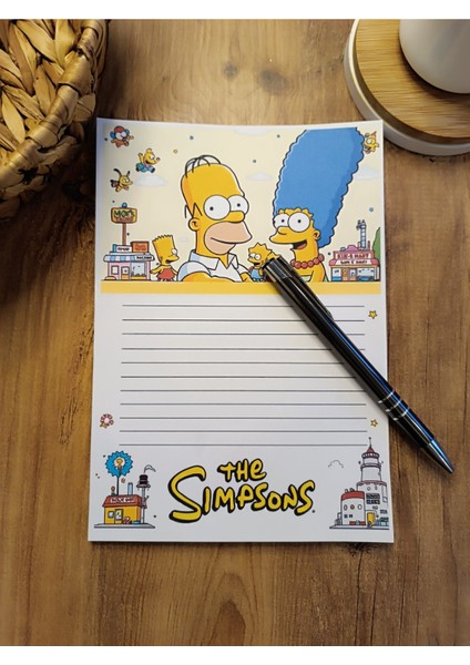Özel Tasarım Çizgi Film Karakterleri Temalı Notepad
