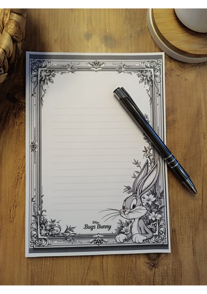 Özel Tasarım Çizgi Film Karakterleri Temalı Notepad