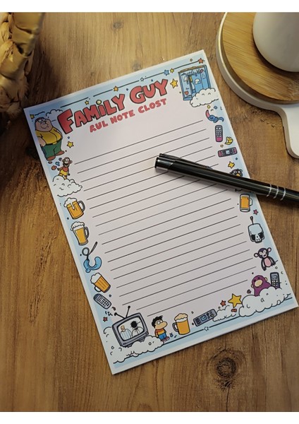 Özel Tasarım Çizgi Film Karakterleri Temalı Notepad fiyatları