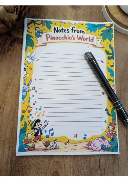 Özel Tasarım Çizgi Film Karakterleri Temalı Notepad modelleri