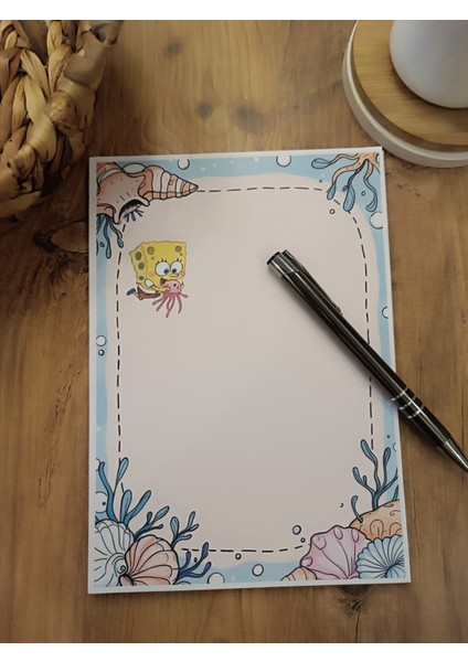 Özel Tasarım Çizgi Film Karakterleri Temalı Notepad