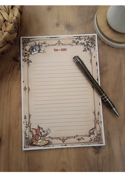 Özel Tasarım Çizgi Film Karakterleri Temalı Notepad