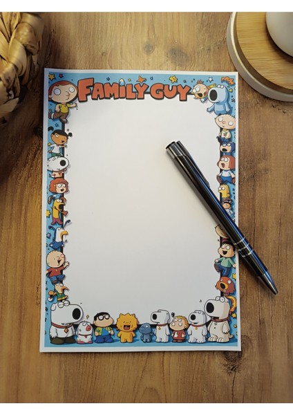 Özel Tasarım Çizgi Film Karakterleri Temalı Notepad
