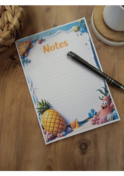 Özel Tasarım Çizgi Film Karakterleri Temalı Notepad fiyatları