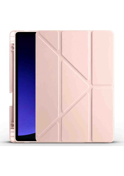 Honor Pad V9 11.5 Inç 2025 ile Uyumlu Kılıf Üçgen Tri Folding Kalem Bölmeli Standlı Kılıfı