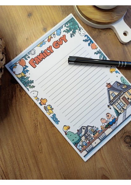 Özel Tasarım Çizgi Film Karakterleri Temalı Notepad modelleri