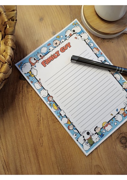 Özel Tasarım Çizgi Film Karakterleri Temalı Notepad modelleri