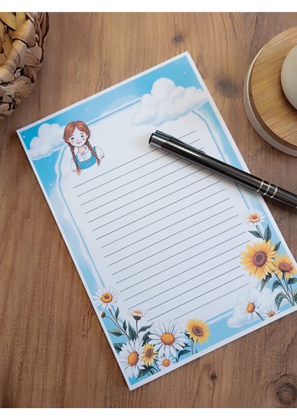 Özel Tasarım Çizgi Film Karakterleri Temalı Notepad