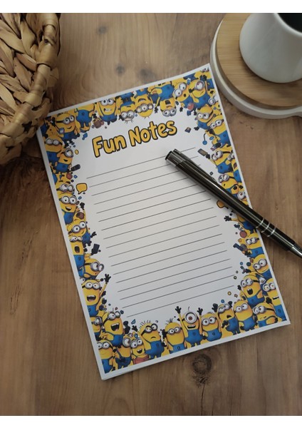 Özel Tasarım Animasyon Karakterleri Temalı Notepad