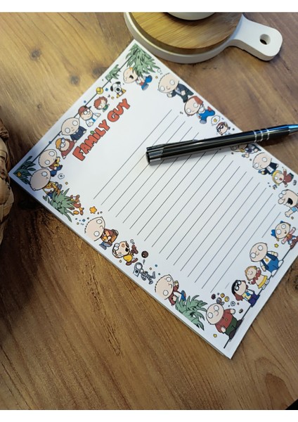 Özel Tasarım Çizgi Film Karakterleri Temalı Notepad