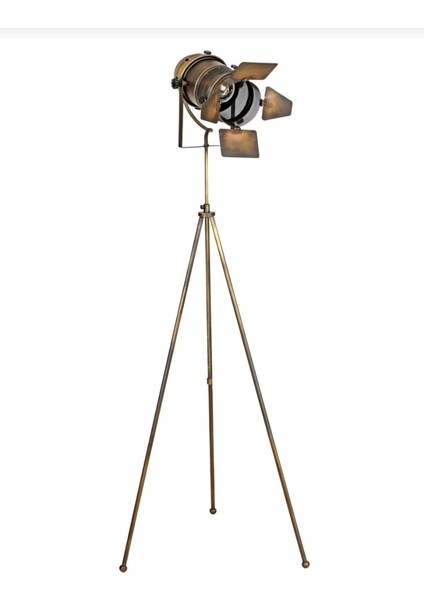 151-200 Lambader Antik Eskitme Gri Tripod Lambaderler 1 E27 Metal