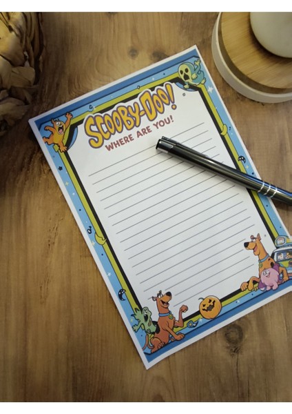 Özel Tasarım Çizgi Film Karakterleri Temalı Notepad