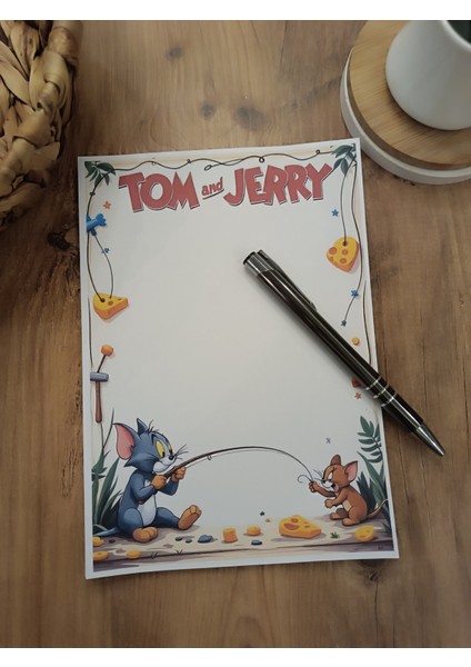 Özel Tasarım Çizgi Film Karakterleri Temalı Notepad