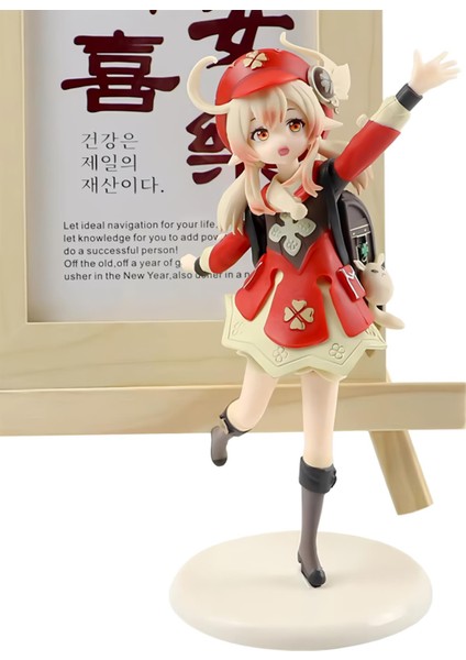 Genshin Impackt Klee Anime Karakter Figür Oyuncak Stantlı Koleksiyonluk Dekoratif Biblo Obje 16 Cm.