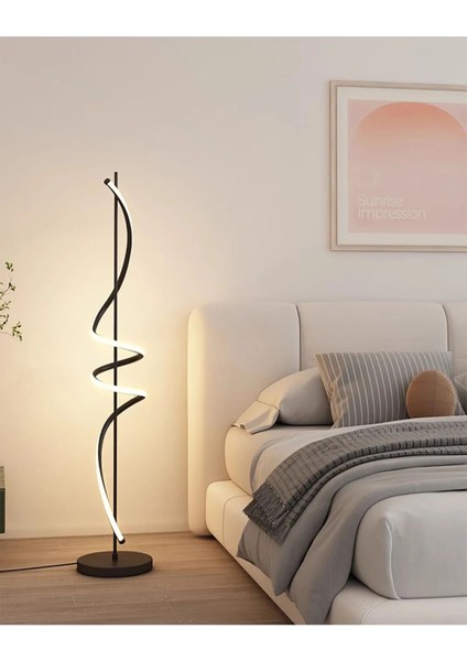 Siyah Peri Siyah Kasa Ledli Köşe Lambader Metal 101-150 Ledli GU10 1