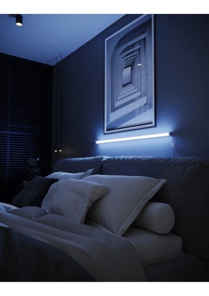 Mavi Rgb LED Oda Aydınlatma Sistemi Duvar Modeli Full Rgb Çok Özellik Full Renk LED Rbg Lambader 10