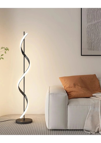 Metal Kordon Siyah Kasa Modern Tasarım Ledli Köşe Lambader Ledli 151-200 GU10 Siyah 1
