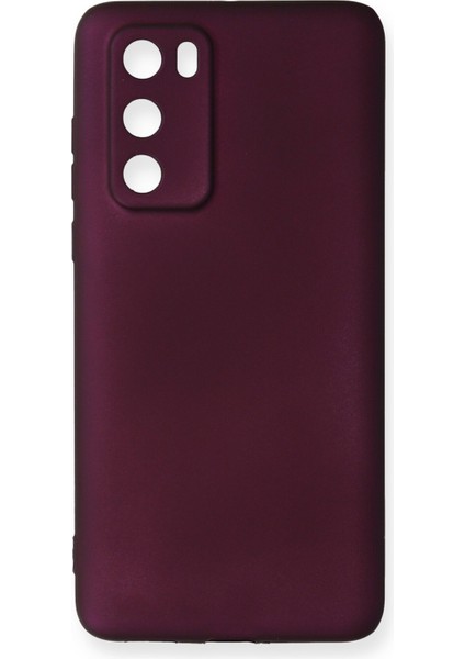 Huawei P40 Kılıf Premium Rubber Silikon - Mürdüm Glstd