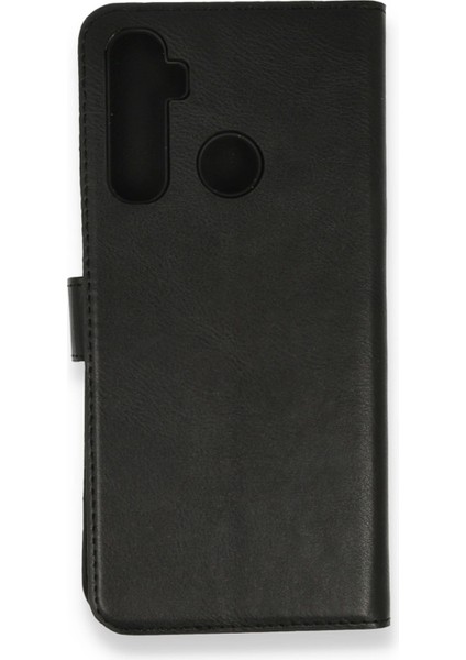 Realme C3 Kılıf Trend S Plus Kapaklı Kılıf - Siyah Glstd