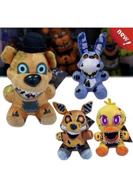 Five Nights At Freddy's Fnaf Bonnie Chica Foxy Freddy 4lü Peluş Oyuncak Seti Oyun & Uyku Arkadaşları fiyatları