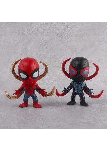 Marvel 6lı Anime Karakter Figür Oyuncak Seti Spiderman Black S.man Venom Carnage Deadpool Bir Arada