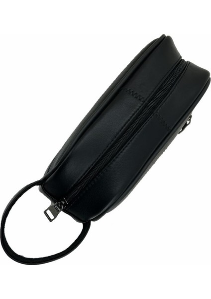 Hakiki Deri CAYU640 Seyahat Losyon Tıraş Takımı Çantası Siyah modelleri