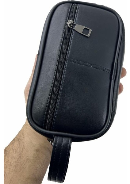 Hakiki Deri CAYU640 Seyahat Losyon Tıraş Takımı Çantası Siyah fırsatları