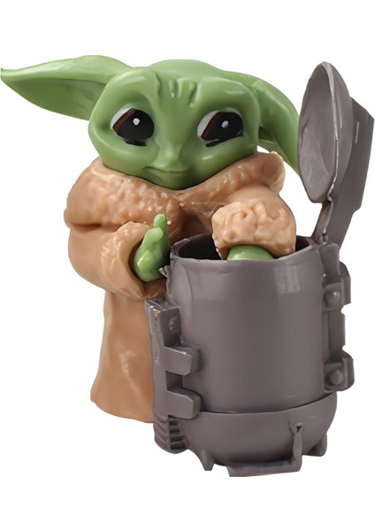 The Mandalorian Baby Yoda Grogu Bebek Yoda Aksiyon Figür Oyuncak Seti 3 Yoda Figürü Bir Arada Set A