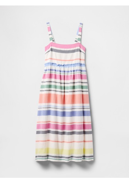 Kadın Çok Renkli Çizgili Maxi Elbise fiyatları