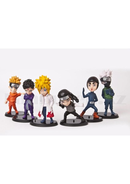 Naruto Anime Figür Karakter Kakashi Hyuga Minato Namikaze Rock Lee Uzumaki Gaara 6'lı Oyuncak Seti