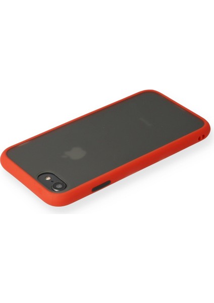 Apple iPhone Se 2020 Kılıf Montreal Silikon Kapak - Kırmızı Glstd