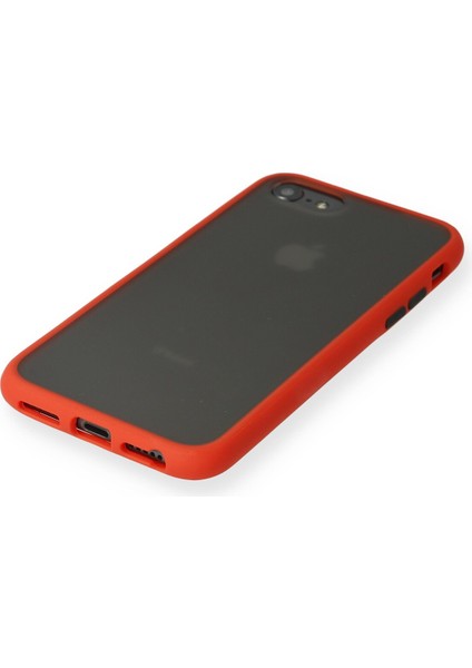 Apple iPhone Se 2020 Kılıf Montreal Silikon Kapak - Kırmızı Glstd