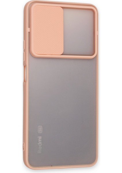 Xiaomi Poco M4 Pro 5g Kılıf Palm Buzlu Kamera Sürgülü Silikon - Pembe Glstd