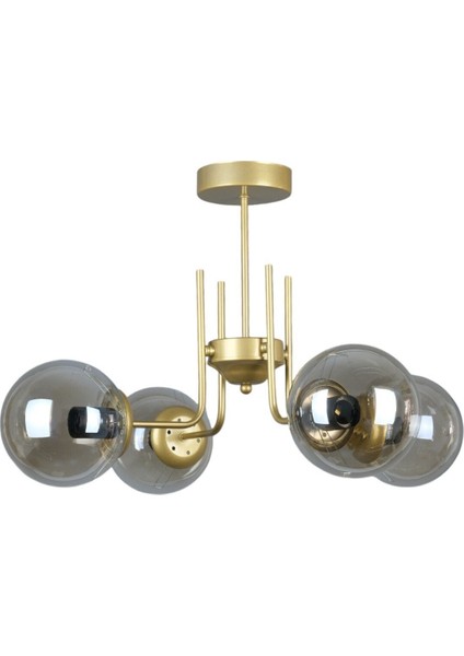 Tanya Modern Tasarım Mutfak - Salon - Yatak Odası - Tavan Eskitme Renk Bal Camlı 4 Lü Avize fırsatları