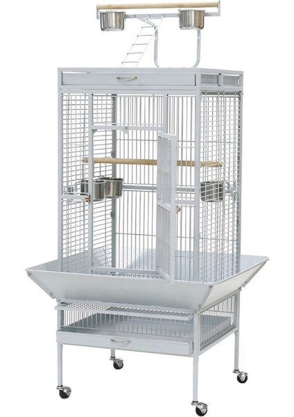 Papağan Kafesi Ayaklı Beyaz 61X56X165 Glstd