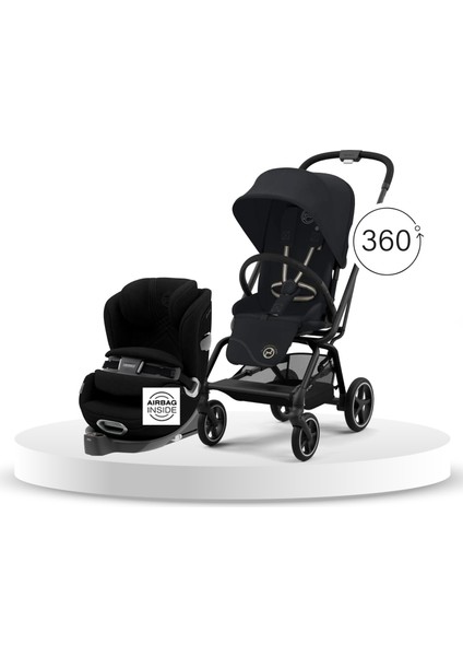 Eezy S Twist+2 (Magic Black) + Cybex Anoris T Isize (Deep Black)