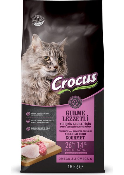 Gurme Yetişkin Kedi Maması 15 kg Glstd