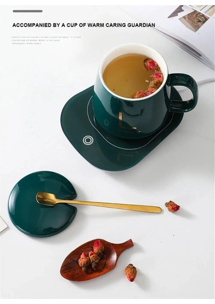 Lucky Tasarımlı 220 Volt Elektrikli Kapaklı Sıcak Tutan Isıtıcılı Kahve Kupa Fincan Bardak (Fişli) fırsatları