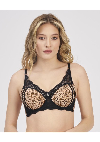 Moonlıght 2209 Balenli Desteksiz Leopar Sütyen