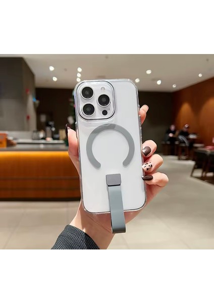 Apple iPhone 14 Uyumlu Magsafe Özellikli El Tutamaçlı Teksas Silikon Kapak