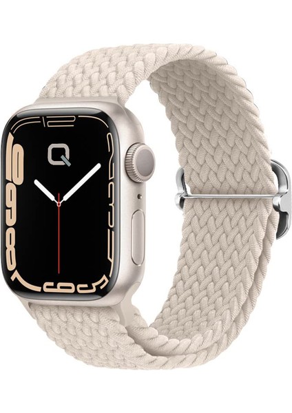 Apple Watch Series SE/10/9/8/7/6/5/4/3/Ultra Uyumlu 49mm-46mm-45mm-44mm-42mm Ayarlanabilir Tokalı Örgü Kordon Yıldız Işığı